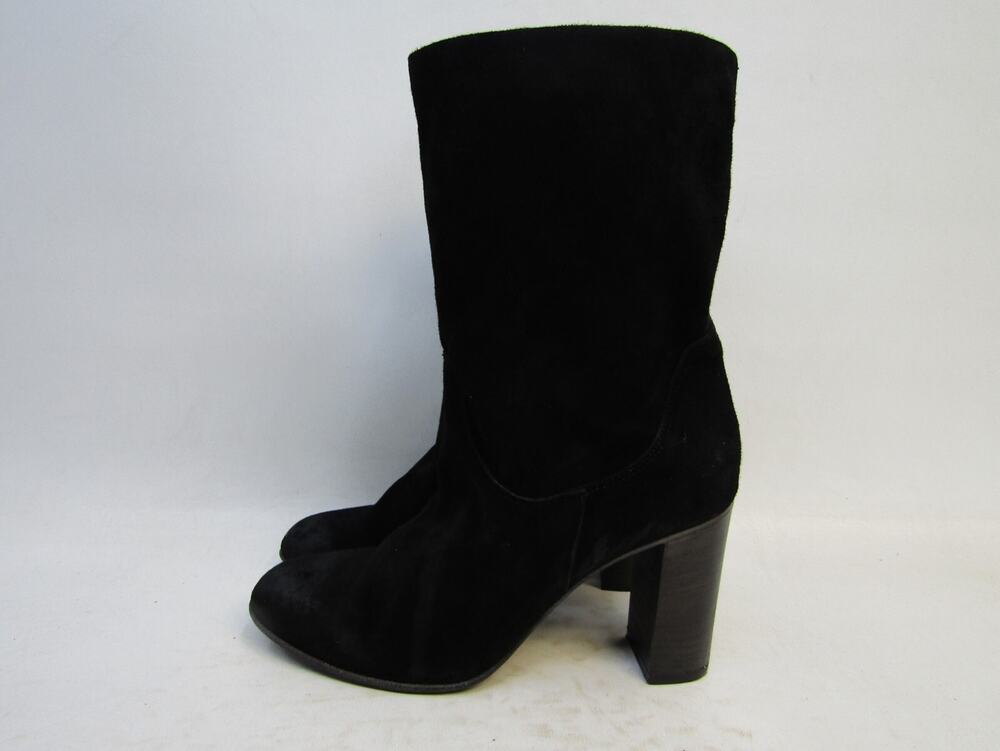 Free People Womens Size 40 EUR Black Suede High Ankle Fashion Boots